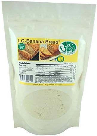 Low Carb Foods Mix Banana Bread Mix | Fresh High Protein | Multi-Grain | All-natural Ingredients | Keto Bread | No Sugar | Diabetic Friendly | Maltitol & Artificial Sweetener Free | (8.7 Oz)