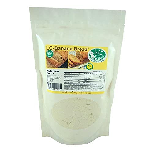 Low Carb Foods Mix Banana Bread Mix | Fresh High Protein | Multi-Grain | All-Natural Ingredients | Keto Bread | No Sugar | Diabetic Friendly | Maltitol & Artificial Sweetener Free | (8.7 Oz) #TOP3