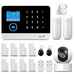 PGST GSM / WiFi Alarm Systems Complete System, Home Alarm System with Alarm Siren, Window Alarm/Door Alarm, Motion Sensor, Remote Control, Real Time App Push, Can Be Extended, Works with Alexa