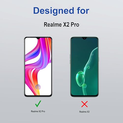 Image of ZAP CASE HD Plus Tempered Glass Screen Protector Compatible For Realme X2 Pro (Black) Edge To Edge Coverage With Easy Installation Kit