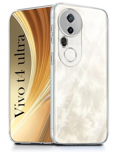 Image of Jkobi Back Cover for Vivo T4 Ultra (Silicone Clear Shockproof Case with Camera Protection | Soft and Flexible | Transparent)