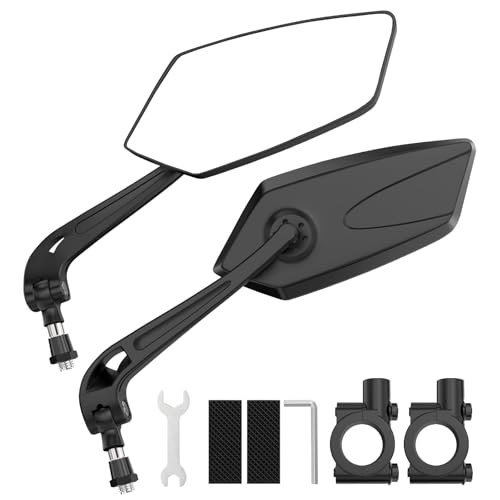 NIDAZEE Bike Mirror 1 Pair Adjustable and Rotatable Handlebar Mirror HD Blast-Resistant Bicycle Mirror