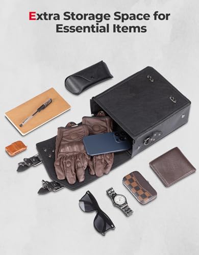 KEMIMOTO Bolsa de ferramentas Sissy Bar para motocicleta Sissy Bar 5L Bolsa traseira compatível com