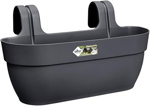 Elho Vibia Campana Easy Hanger Large Planter - Anthracite | L 24.1 x W 46 x H 26.5 cm, Suitable for Outdoor Use