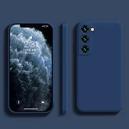 Coque silicone liquide pour Samsung Galaxy A52 4G 5G housse souple bleu
