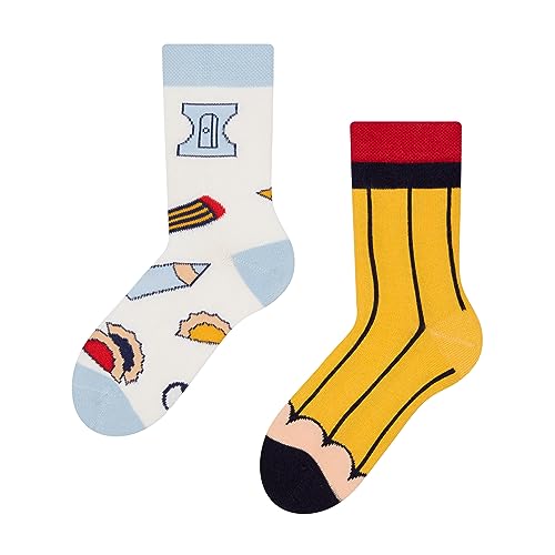 Dedoles Socken Kinder Mädchen Jungen Baumwolle viele lustige Designs Weihnachtssocken 1 Paar Farbe Mehrfarbig Motiv Bleistift Gr. 27-30