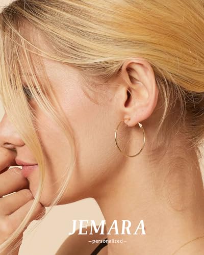 Gold Hoop Earrings for Women Hypoallergenic Stainless Steel Large Thin Gold Hoop Earrings Lightweight Big Hoops Aretes de Acero Inoxidable para Mujer 30/40/50/60MM3