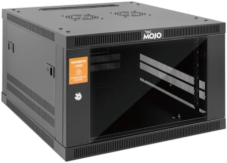 Tecmojo 6U Wall Mount Rack Cabinet, Heavy-Duty 176 Lbs High Load ...