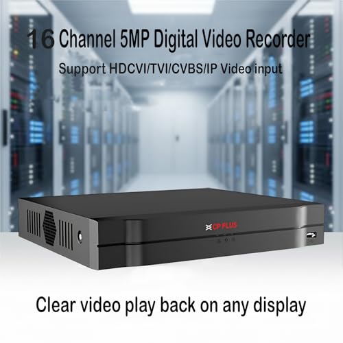 Image of CP Plus 16 Channel DVR | 4K Ultra HD Recording | H.265+ Compression | AI Functions | SMD Plus | HDMI /VGA Output | 16TB HDD Support | Remote Mobile App View [CP-UVR-1601L1N-4KI-V2]