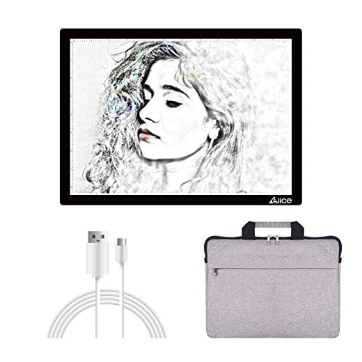 LED Light Pad, ELICE A4 Wireless Battery Powered Light Pad Artcraft Tracing Pad Light Box Dimmable Brightness Rechargeable Light Board with Bag for Artists Drawing Sketching Animation X-ray Viewing