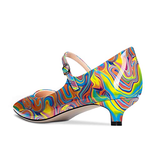 Aachcol Women Mary Jane Kitten Low Heel Pumps Pointed Toe Slip-on Dress Shoes Party Office Wedding 1.5 Inch3