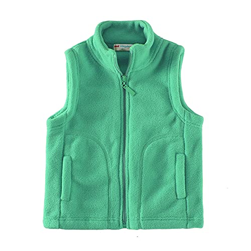 Image of Mud Kingdom Boys Girls Polar Fleece Vest Jacket Ligntweight Plain Vest Full Zipper Sleeveless