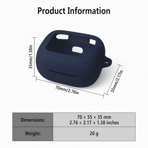 Image of Hamper Case Cover Compatible with JBL Live Beam 3 | Live Flex 3 | Live Buds 3 (Blue)