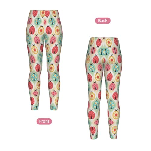 Leggings de compresión suaves con estampado de mariquitas ideales para tus sesiones de yoga 4