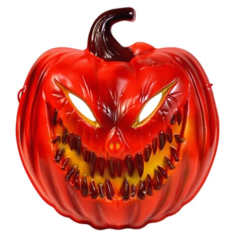 Cubierta facial - Máscara de cosplay de Halloween | Diseño de calabaza y fantasma | Accesorio de máscara de PVC | Accesorio de disfraz Spooky para casa embrujada | Divertida ropa de vacaciones para