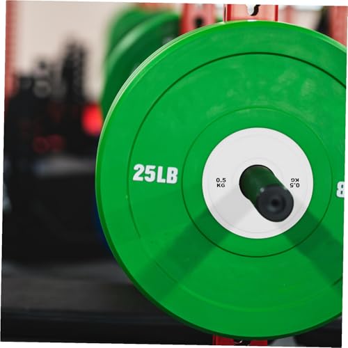 Plaques poids caoutchouc blanches pour halteres et barres de musculation