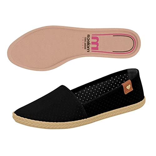 Alpargata Feminina Conforto Leve versátil Slip On Moleca, 36