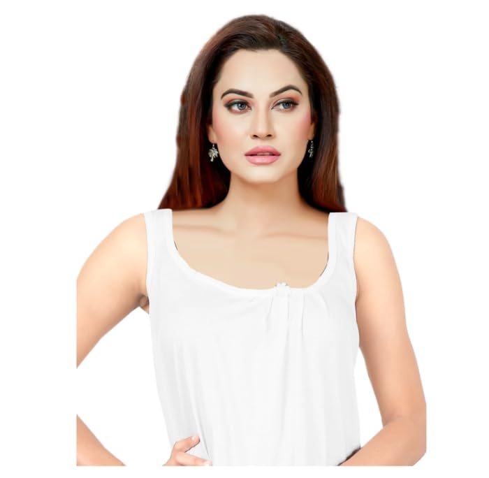 Image of Women's Sleeveless Maxi Night Dress, Spaghetti Strap Nighty, Comfortable Sleepwear Pack of 2