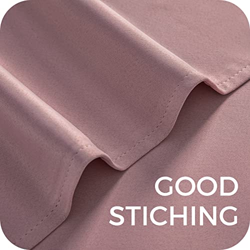 MRTREES Blackout Curtains Bedroom 90 Drop 1 Panel Blush Pink Eyelet Thermal Curtain for Living Room Soft Texture Window Treatments for Kids 90x90 Inch 228x228 CM - Image 5