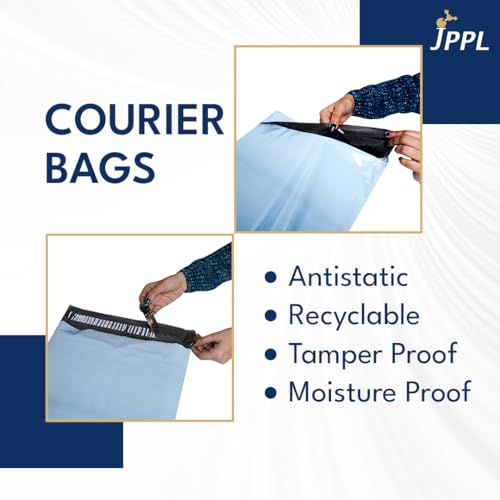 Image of Courier Bags (Pack of 100) | Temper Proof Plastic Polybags for Safe Shipping & Packing | Ideal for E-Commerce | Tear-Resistant, Durable & Leak-Proof (10x14)