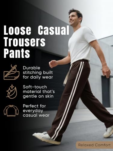 Image of GRECIILOOKS Men's Loose Mid Rise Casual Trousers Pants | Regular | Sports Stylish Track Pant | Sweatpants (Available in Plus Size)