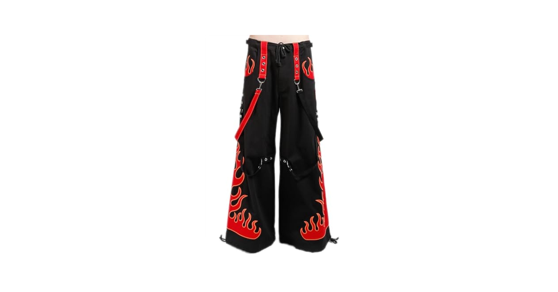 TRIPP NYC Flame ファイヤーパンツ グランジ Dark Street Pants with Flame Embroidery by Tripp NYC at