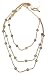 Tory Burch Multi Strand Gold Plated Chain Necklace Gold Plated