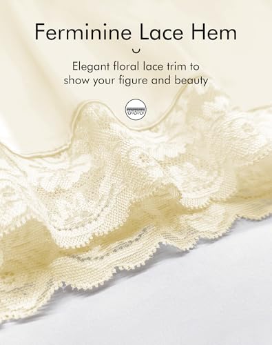 Image of MANCYFIT Satin Bloomers for Women, Lace Hem Slip Shorts