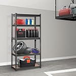 VEVOR Storage Shelving Unit, 5-Tier Adjustable, 2000 lbs Capacity, Heavy Duty Garage Shelves Metal Organizer Utility Rack, Black, 30" L x 12" W x 60" H for Kitchen Pantry Basement Bathroom Laundry - Image 2
