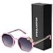 Bow Sunglass girls,Stylish Shades Bow Ribbon Sunglasses for Girls kids, Secure Fit, Polarized UV Protection Pink Grey