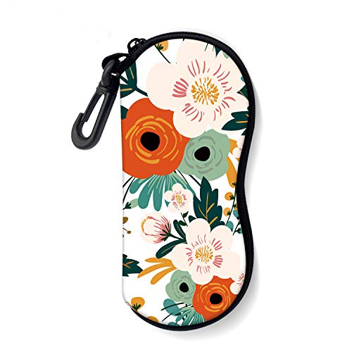 Image of Sunglasses Soft Case with Carabiner Ultra Light Neoprene Zipper Glasses Case
