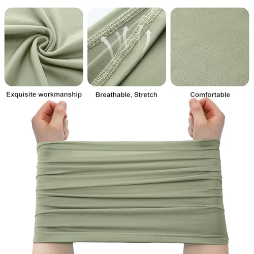 Image of Geyoga 6 Pcs Summer UV Protection Cooling Neck Gaiter Scarf Face Clothing Neck Gaiter Mask Sunscreen Breathable Bandana