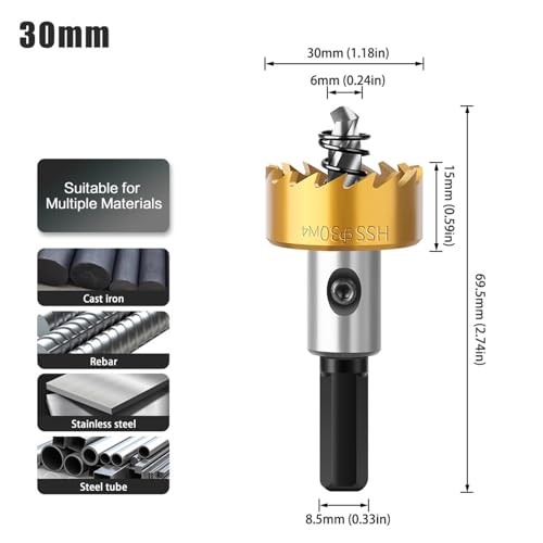 Kit de brocas bimetálicas HSS para metal y madera miniatura 2