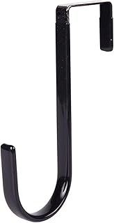 DPWOUM Black Wreath Hanger - Strong Bearing Fall Christmas Halloween Decorations, Carbon Steel Door Hook 5\" Height, Home Décor Accents