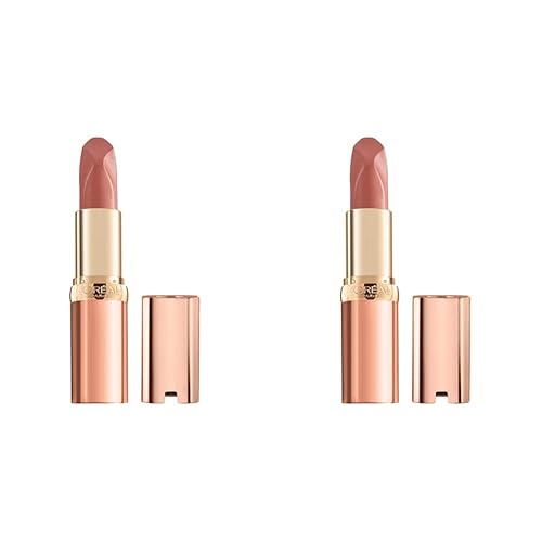 Miniatura 1 de L'Oréal Paris Makeup Les Nus by Colour Riche - Lápiz labial, desnudos intensos e intensos, color saturado rico con aceites puros para el cuidado, Nu
