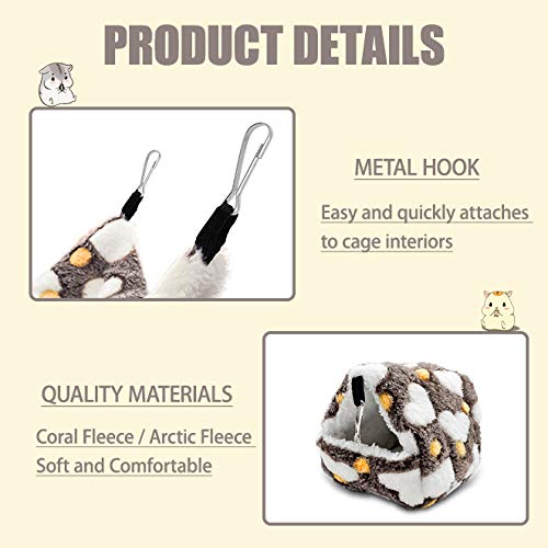 3 Pieces Small Pet Cage Hammock Set Hammock Hanging Tunnel Rat House For Small Animals Soft Double-Layer Sugar Glider Hammock Accessories Set For Parrot Ferret Squirrel Hamster Rat Playing Sleeping #TOP2