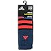 adidas mens Cushioned Crew Socks (3-Pair), Super Blue-Black Marl/Black/White/Onix/Solar Orange, Large