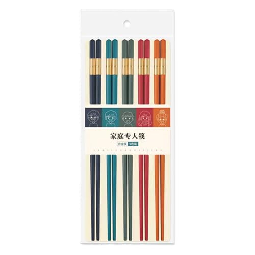 Lot de 5 baguettes réutilisables sans fibre glissante (design multicolore) | Détergent vaisselle thermique La cuisine, la famille et les femmes sont...
