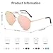 SOJOS Oversized Classic Sunglasses Mirrored Flat Lens for Men Women UV400 SJ1083 with Gold Frame/Pink Mirrored Lens