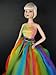 BUYS BY BELLA Stunning Rainbow Inspired Barbie Sized Doll Gown Made to Fit the Barbie Bar...