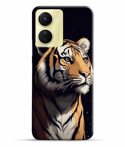 Image of Tiger Faces Animal Printed Hard Back Case Cover & Compatible for Vivo Y16 | V2204 | V2214 (Multicolor) - D1807