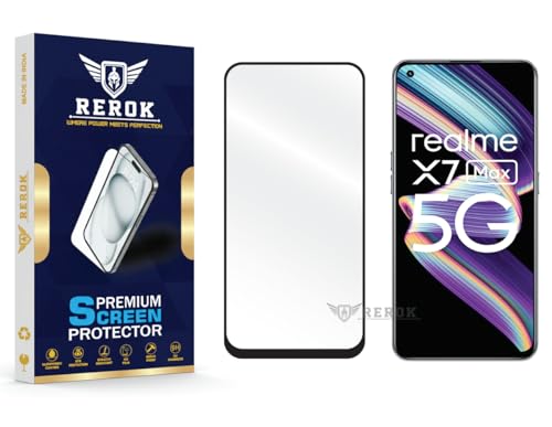 Image of Gorilla Tempered Glass Screen Protector Compatible with Realme X7 Max 5G [Pack of 1] | Edge-to-Edge, Bubble-Free, Case Friendly, Easy Installation Kit