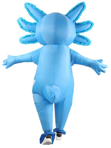 Disfraz inflable de axolote para niños miniatura 3