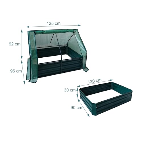 Bac surélevé robuste 92x125x95 cm vert aux finitions soignées - 6