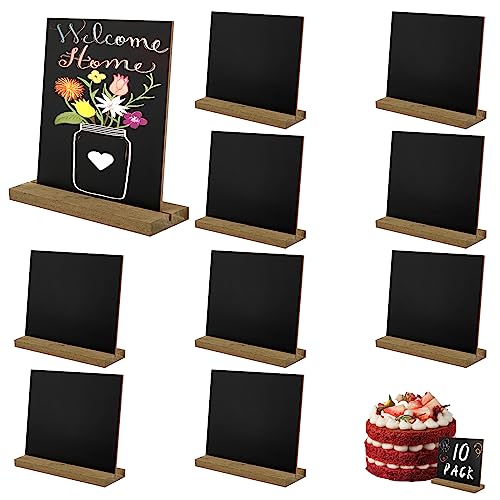 20 Mini Lavagne Per Buffet 10x7.5cm - Set Con Penne E Panno Per Feste E Matrimoni