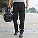 WINKEEY Herren Wanderhose Softshellhose Wasserdicht Outdoorhose Trekkinghose Cargohose Frühlings- und Herbsthosen mit Mehreren Taschen Für Männer,Schwarz XL