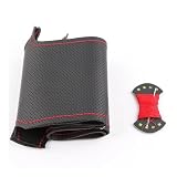 Housse Volant Voiture Couverture de volant de voiture bricolage pour E60 E61 530d 545i 550i E63 E64 630i 645Ci 650i tresse en PU pour volant