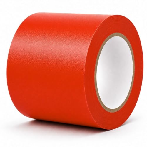 Image of GTSE - Red Vinyl PVC Floor Tape 4 inch x 108ft Safety Marking Tape | Safety Marking Tape for Gyms, Warehouses & Dance Floors - Durable Vinyl, High Visibility
