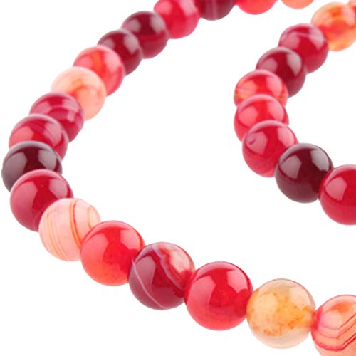 Cuentas De áGata Roja Pulseras Pulsera EláStica De Cuentas De áGata Roja áGata Roja Natural Con Perlas Cornalina JoyeríA EláStica Para La FabricacióN De Joyas 6 Mm 0.2 Pulgadas Cover