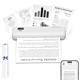 Rongta Portable Printers Wireless for Travel,Thermal Inkless Printer for School/Office/Home Use, Support 8.5x11 US Letter&A4 Thermal Paper, Compatible with Android,iOS & Laptop (White) (White)